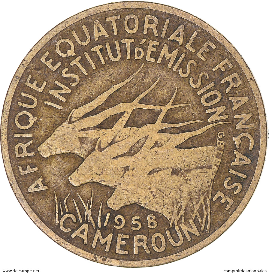 Monnaie, Cameroun, 25 Francs, 1958 - Cameroon