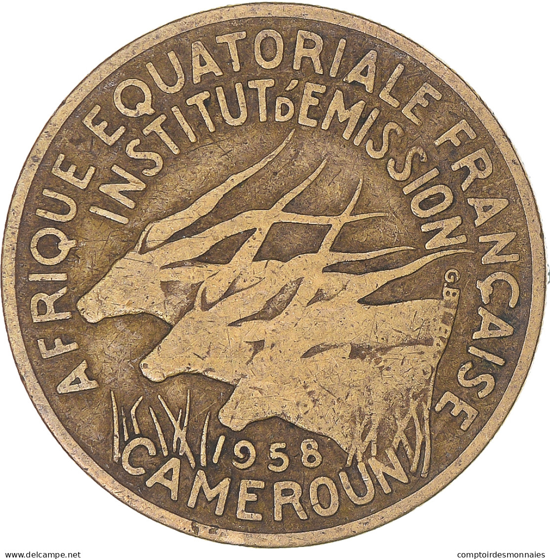 Monnaie, Cameroun, 25 Francs, 1958 - Camerun