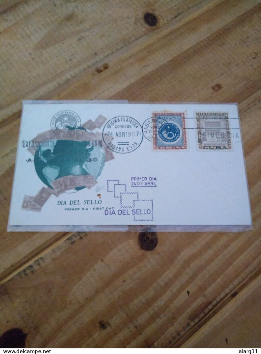 Fdc 1957 Stamp Day.ntnl . Phil.expo.yv 455.a157. As Per Photo.e7 Reg Post Conmems 1 Or 2 Pieces - Briefe U. Dokumente