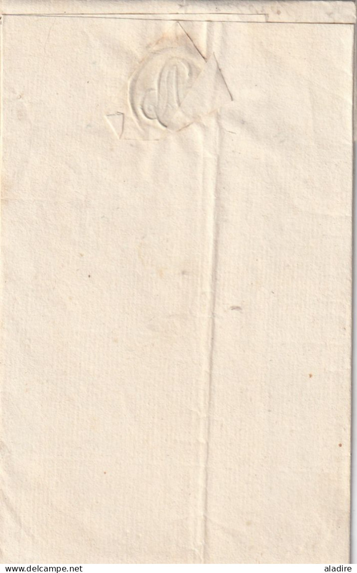 1824 - Marque Postale 57 CAMBRAY CAMBRAI Sur Lettre Pliée De 3 Pages Vers REIMS - à Mme VEUVE CLICQUOT - Taxe 4 - 1801-1848: Precursors XIX