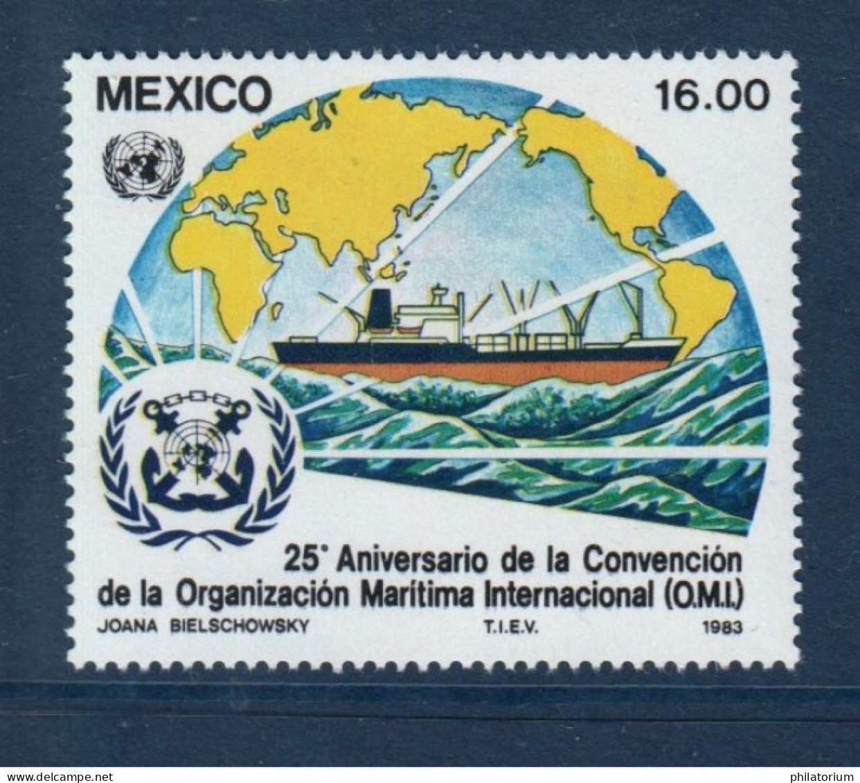 Mexique, Mexico, **, Yv 1007, Mi 1859, 0.M.I. - Maritime