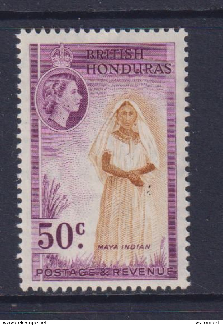 BRITISH HONDURAS  - 1953 Definitive 50c Hinged Mint - Honduras Británica (...-1970)