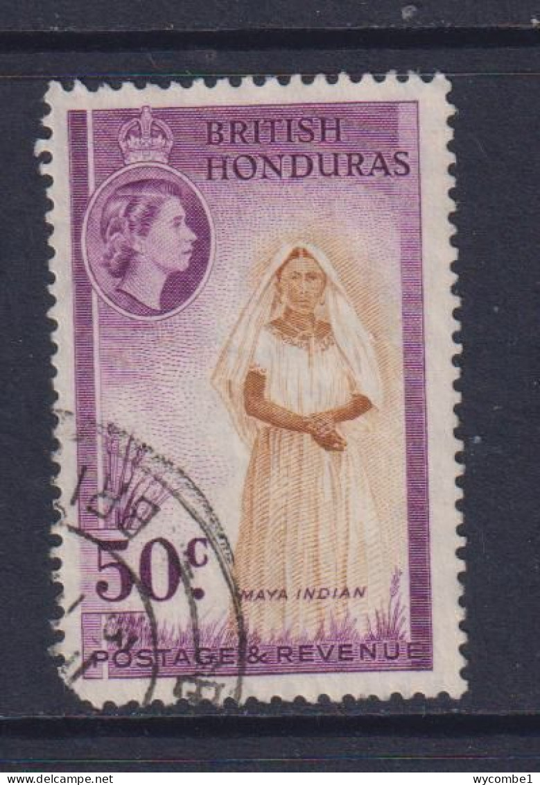 BRITISH HONDURAS  - 1953 Definitive 50c Used As Scan - Honduras Britannico (...-1970)