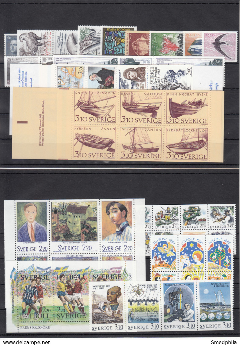 Sweden 1988 - Full Year MNH ** - Annate Complete