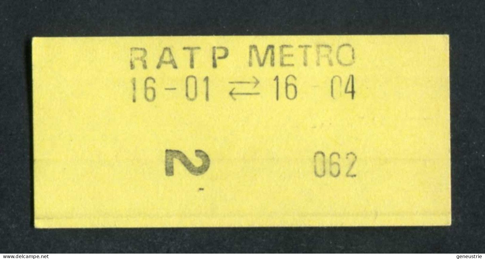 Ticket De Métro Parisien RATP - Métropolitain De Paris - 2ème Classe Années 70 - Europa