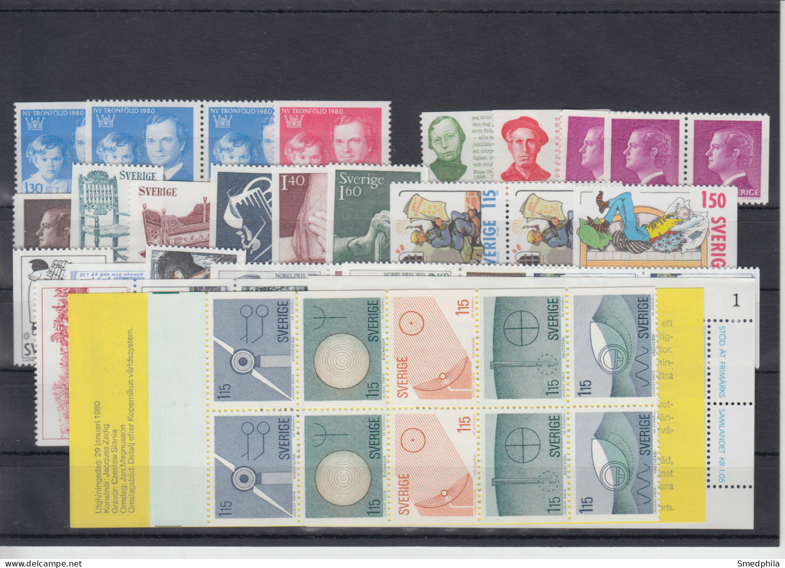 Sweden 1980 - Full Year MNH ** Excluding Discount Stamps - Années Complètes