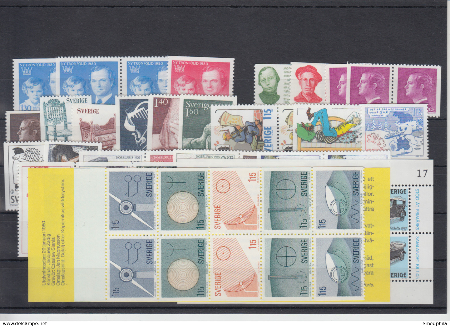 Sweden 1980 - Full Year MNH ** Excluding Discount Stamps - Années Complètes