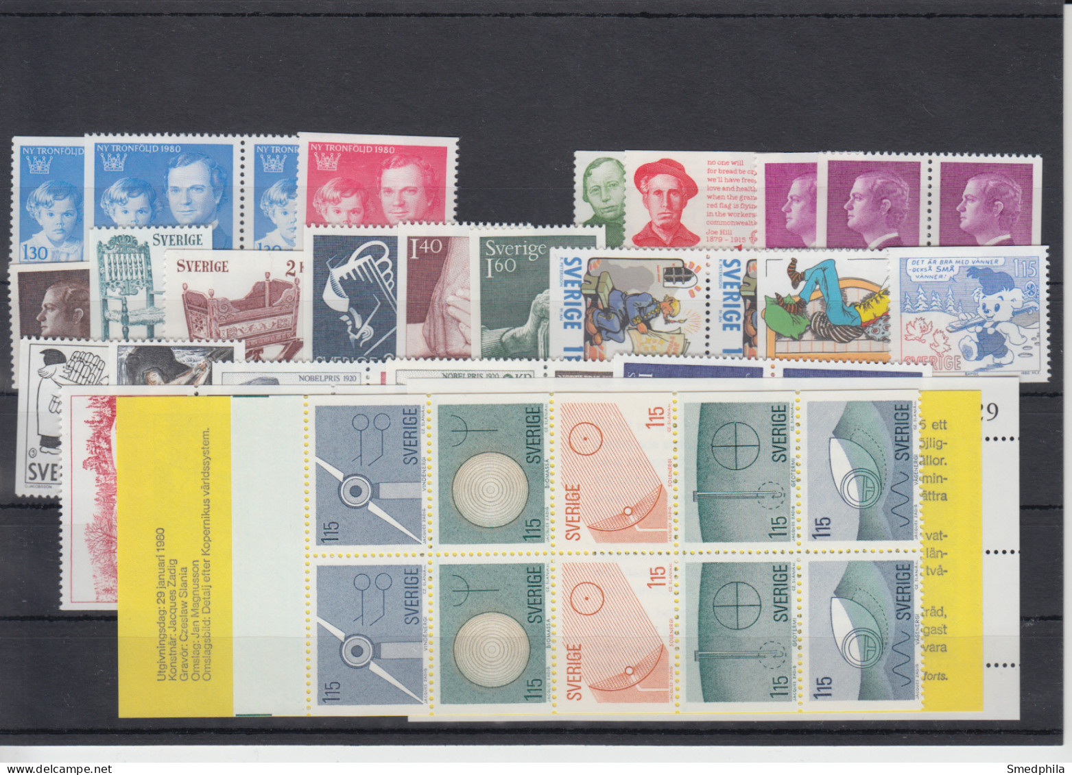 Sweden 1980 - Full Year MNH ** Excluding Discount Stamps - Volledig Jaar