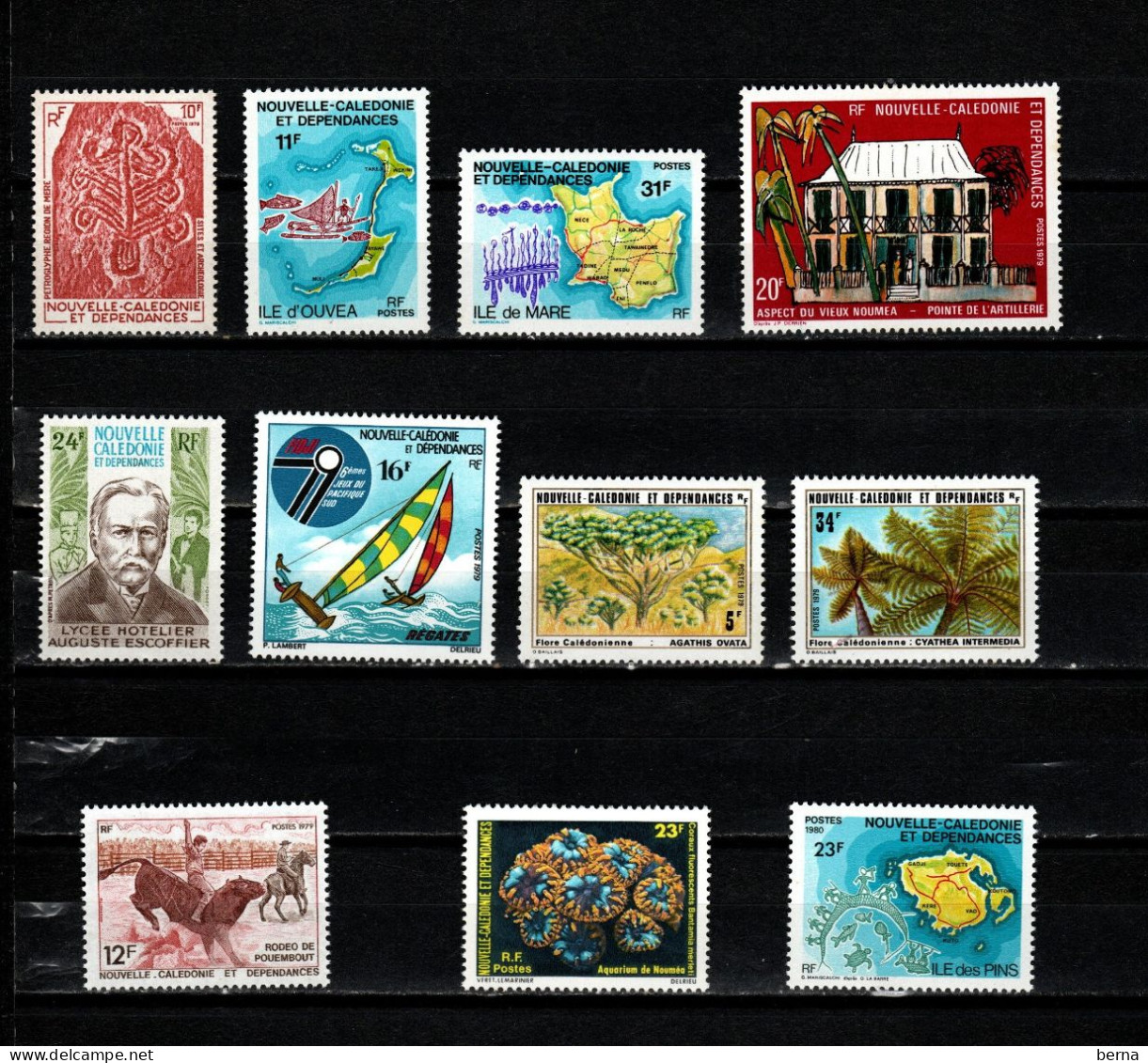 NOUVELLE CALEDONIE ANNEE 1979  COMPLETE 425/435  LUXE NEUF SANS CHARNIERE - Années Complètes