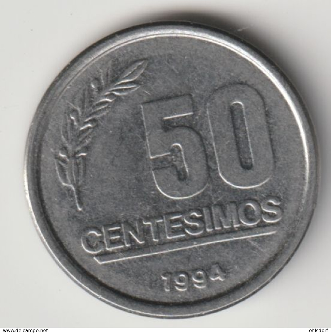 URUGUAY 1994: 50 Centesimos, KM 106 - Uruguay