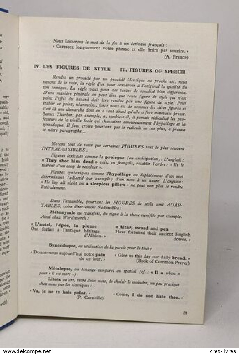 Le Lexique De La Version Et Du Thème - Manuel De L'angliciste Tome II - Woordenboeken