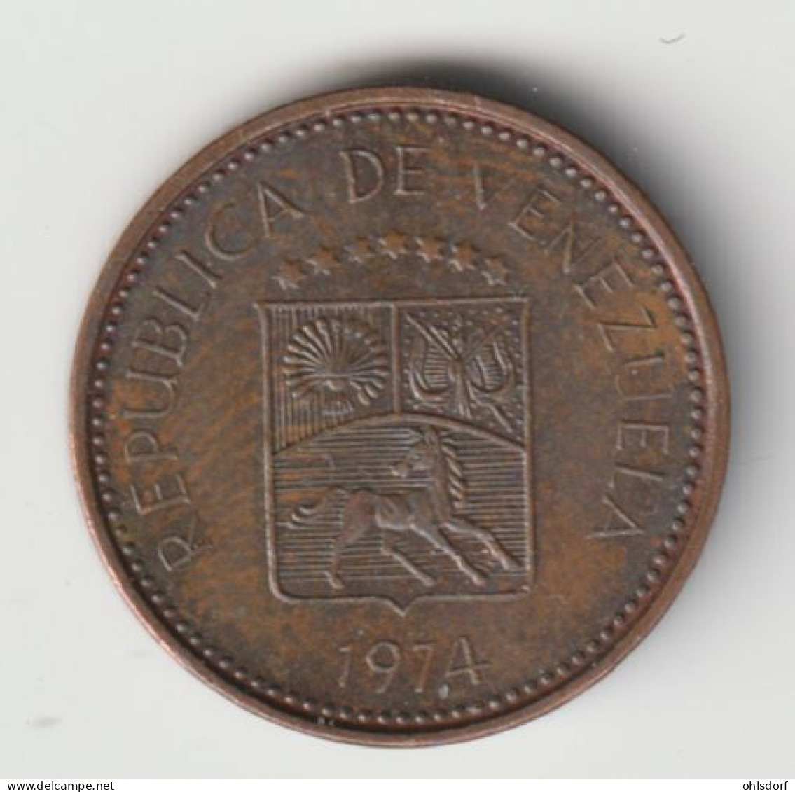 VENEZUELA 1974: 5 Centimos, Y# 49 - Venezuela