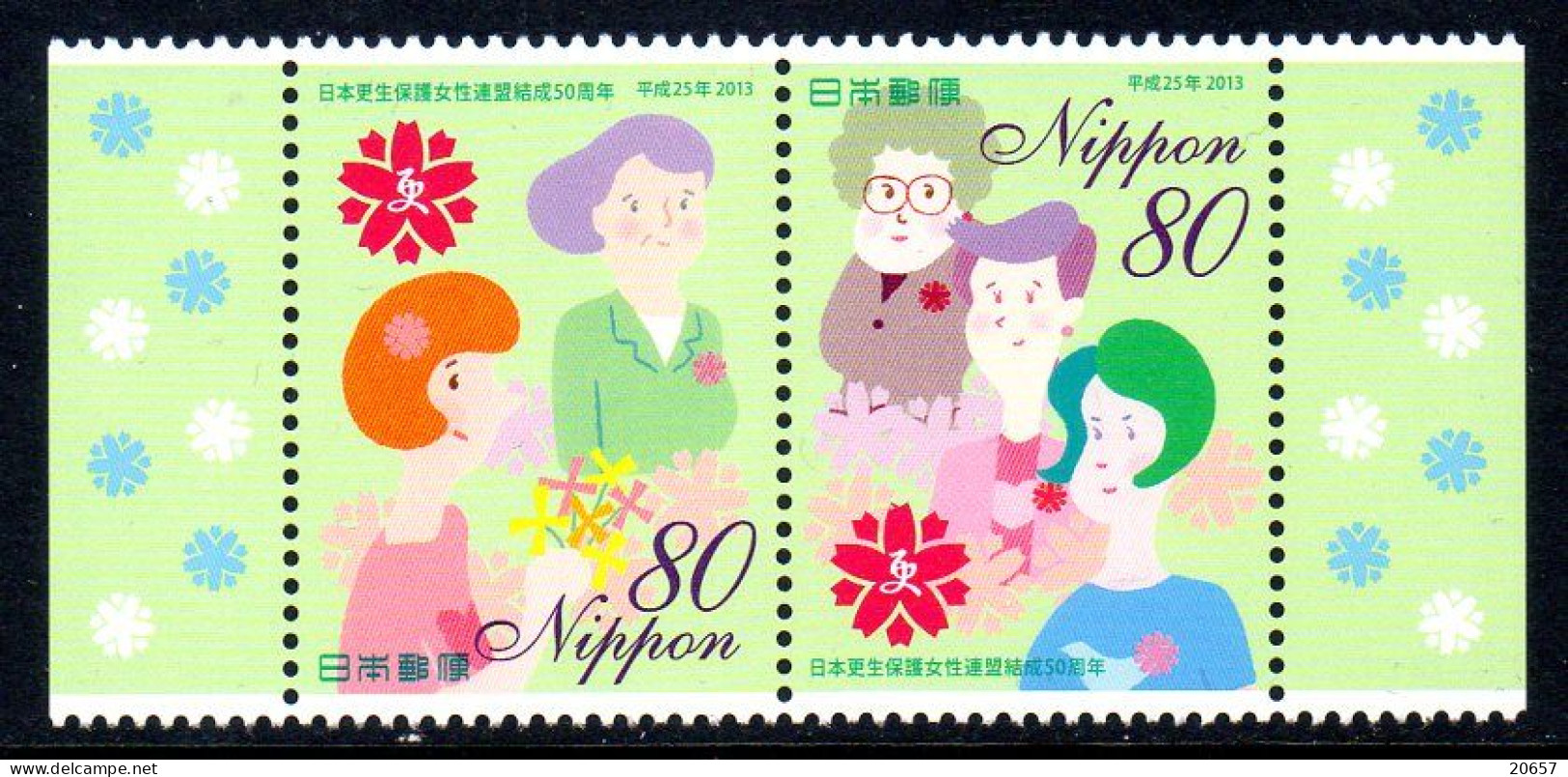 Japon Nippon 2013 6190/91 Femmes , Mères , Grand-mères, Lunettes - Moederdag