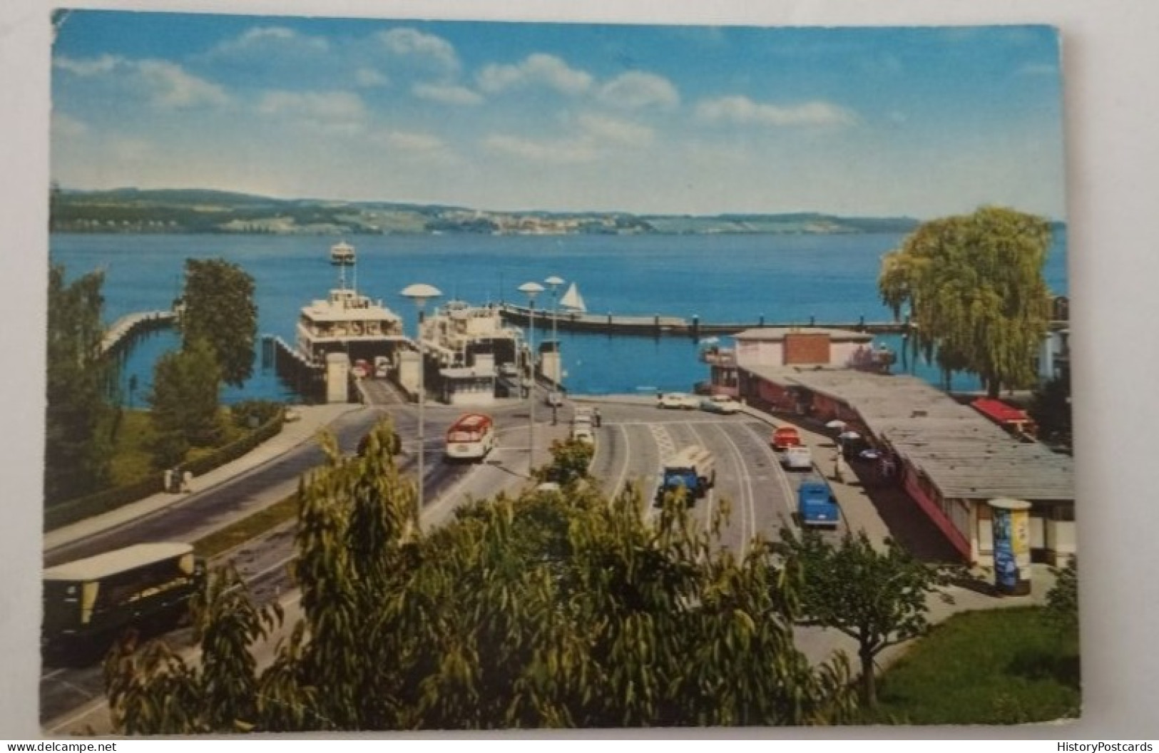 Bodenseefähre Konstanz-Meersburg, Fährhafen, Verkehr, 1970 - Konstanz