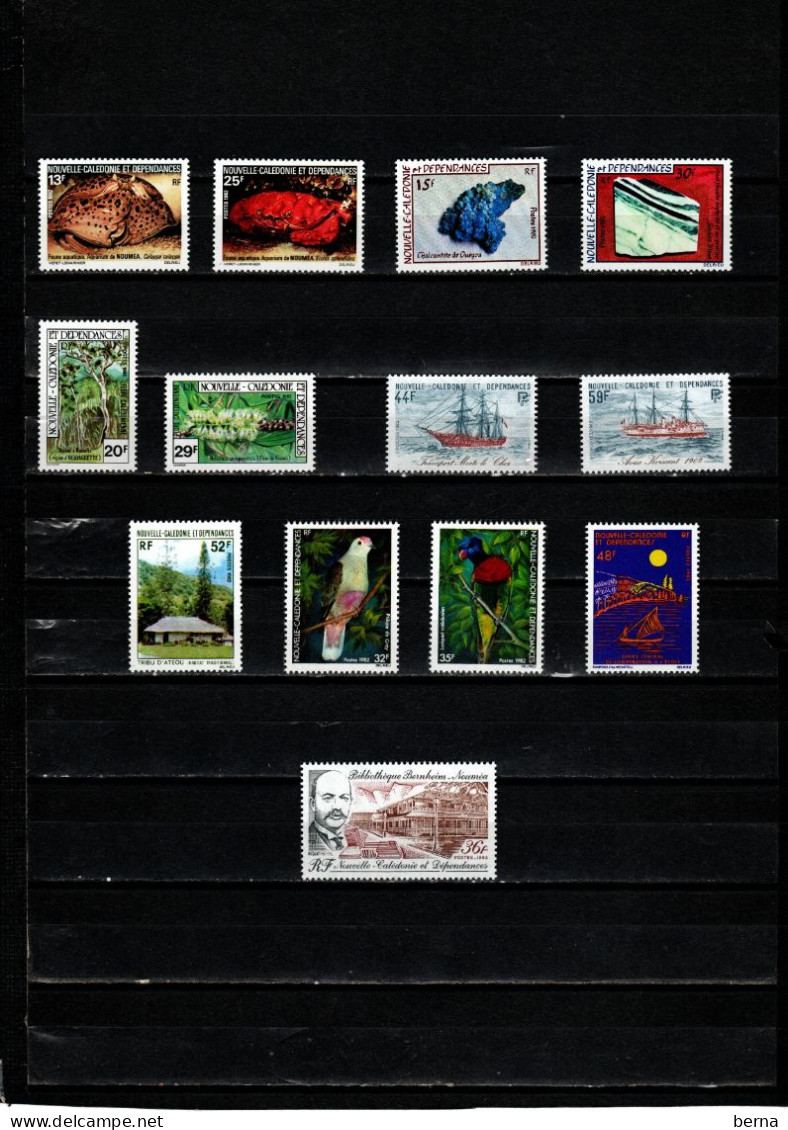 NOUVELLE CALEDONIE ANNEE 1982  COMPLETE 453/465  LUXE NEUF SANS CHARNIERE - Années Complètes