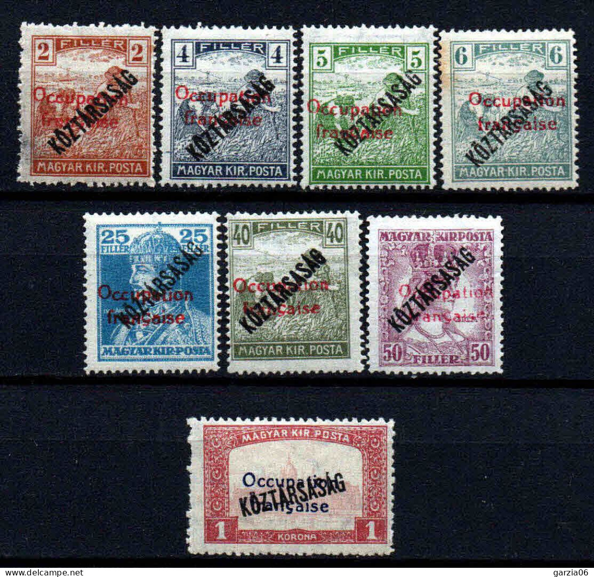 Hongrie - 1919 -  Tb De Hongrie Surch    -  N° 27/28/29/30/33/34/36/37  -  Neufs * - MLH - Unused Stamps