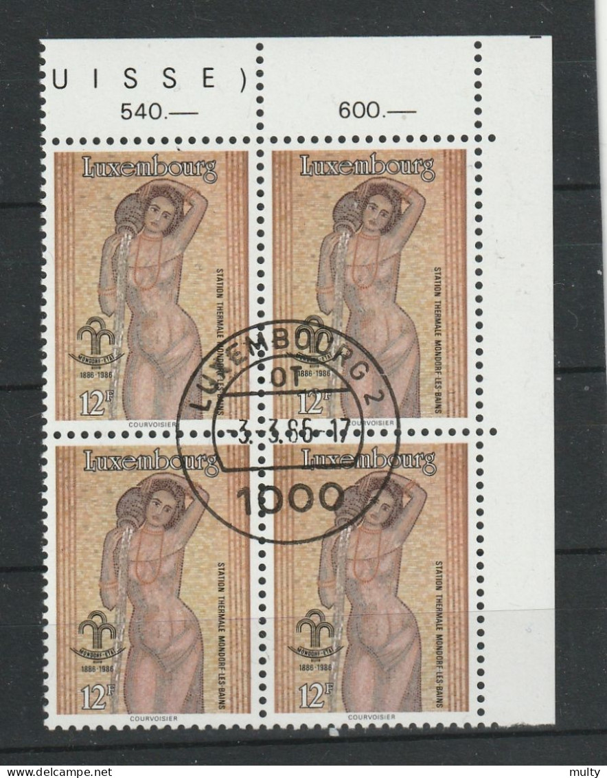 Luxemburg Y/T 1098 (0) In Blok Van 4. - Used Stamps