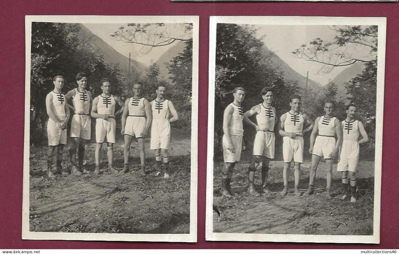 010124 - 2 PHOTOS Sport Aviron équipe D'Annecy 1921 Vainqueurs à Grenoble - Remo