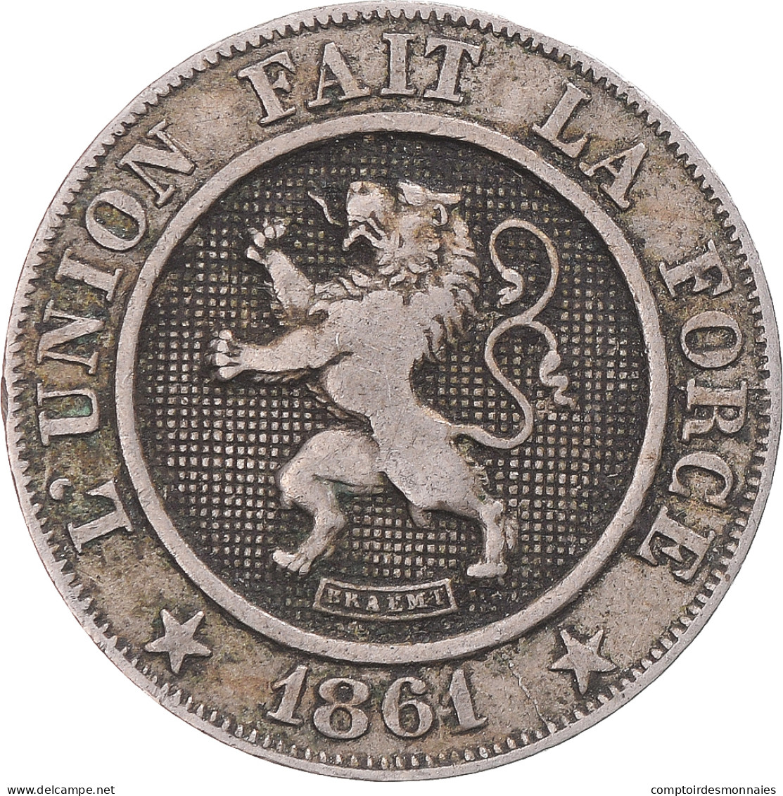 Monnaie, Belgique, 10 Centimes, 1861 - 10 Cents
