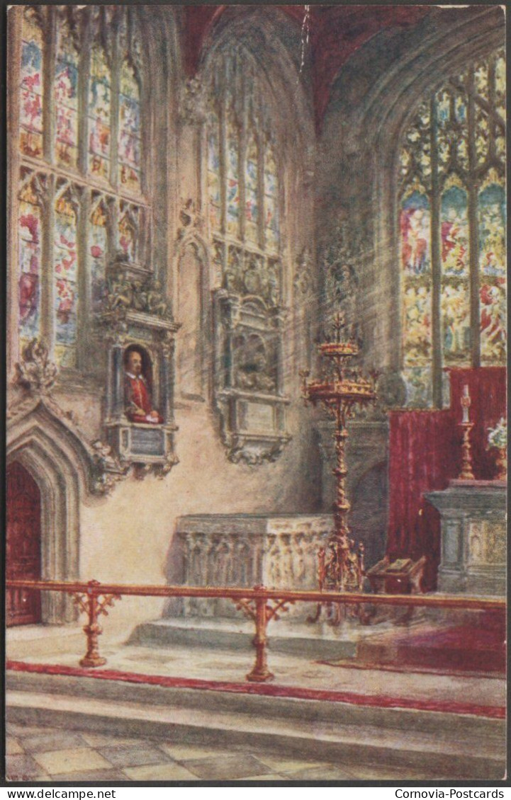 Shakespeare's Monument, Holy Trinity Church, Stratford-on-Avon, C.1910s - Salmon Postcard - Stratford Upon Avon