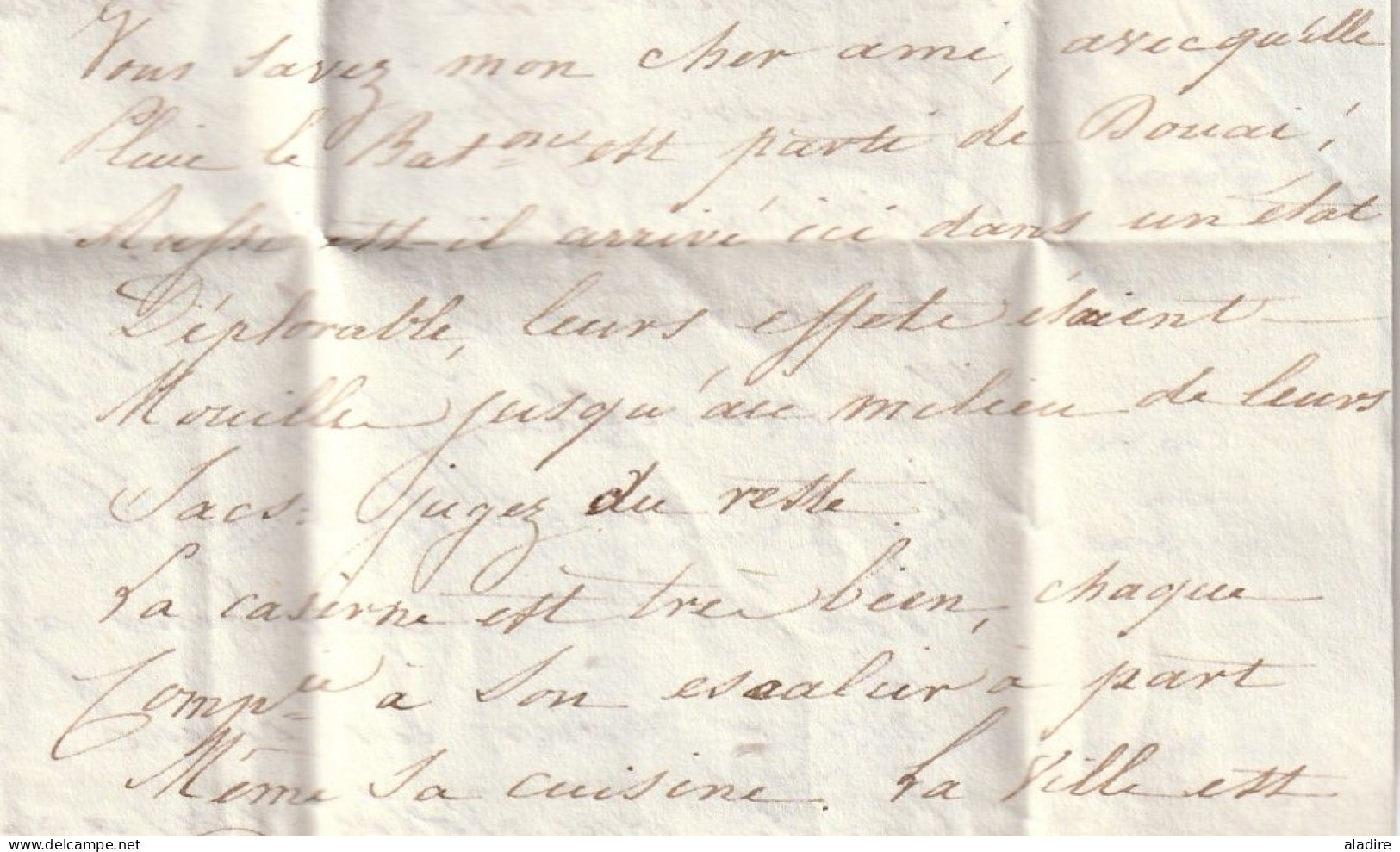 1817 - Marque Postale 57 CONDE Sur Lettre Amicale De 3 Pages Vers DOUAI - Taxe 2 - Dateur En Arrivée - 1801-1848: Precursors XIX