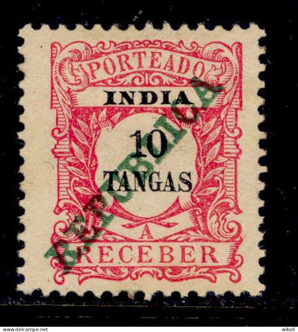 ! ! Portuguese India - 1911 Postage Due 10 Tg - Af. P21 - MH (cb 047) - India Portoghese