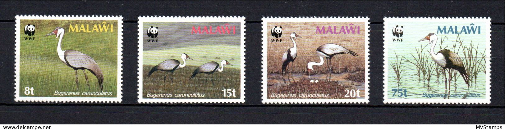 Malawi 1987 Satz 477/80 WWF/Vogel/Kranich Postfrisch - Malawi (1964-...)