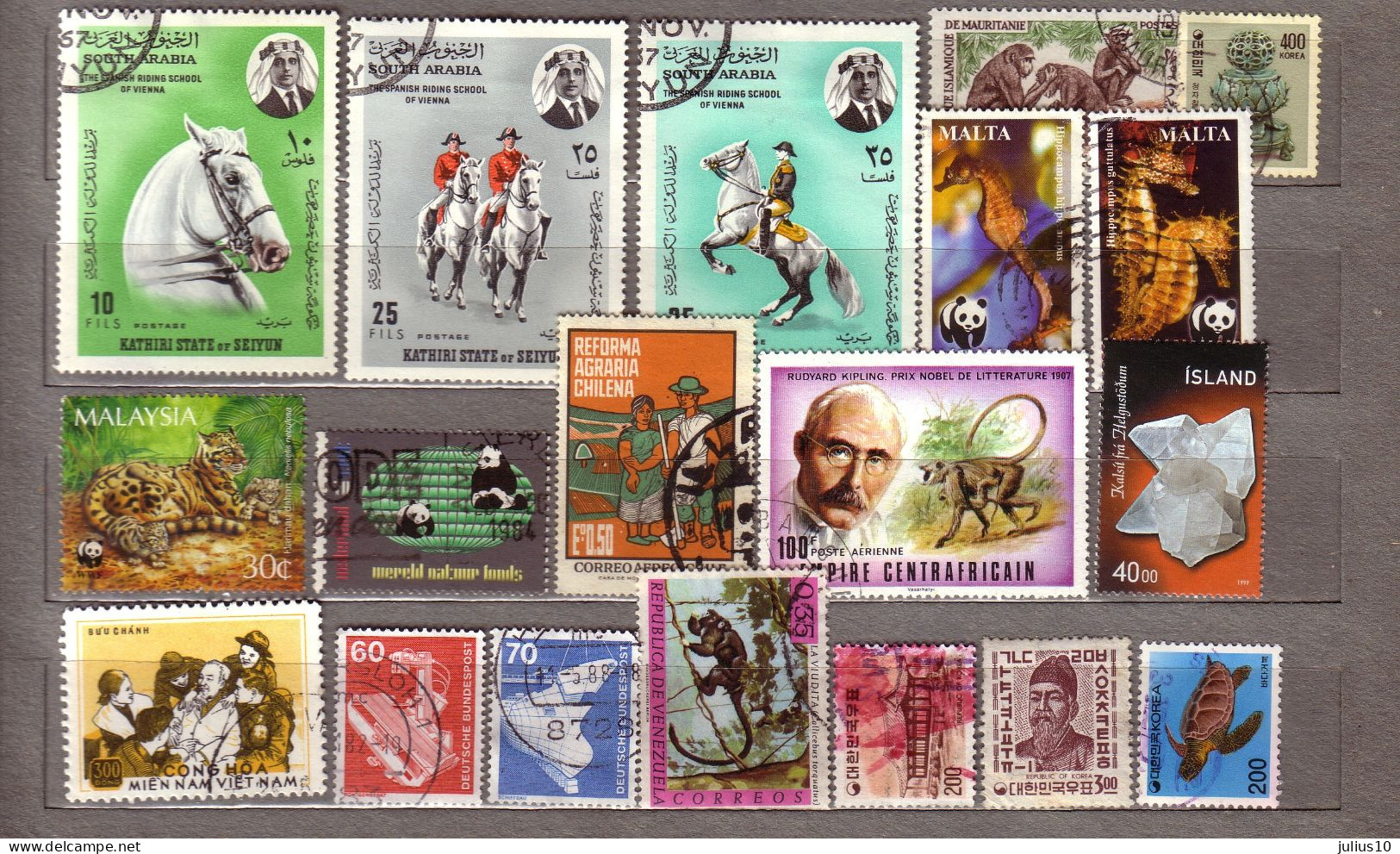 DIFFERENT COUNTRIES 19 Used (o) Topical Stamps #1580 - Mezclas (max 999 Sellos)