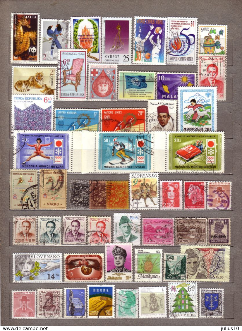 DIFFERENT COUNTRIES 52 Used (o) Topical Stamps #1581 - Mezclas (max 999 Sellos)