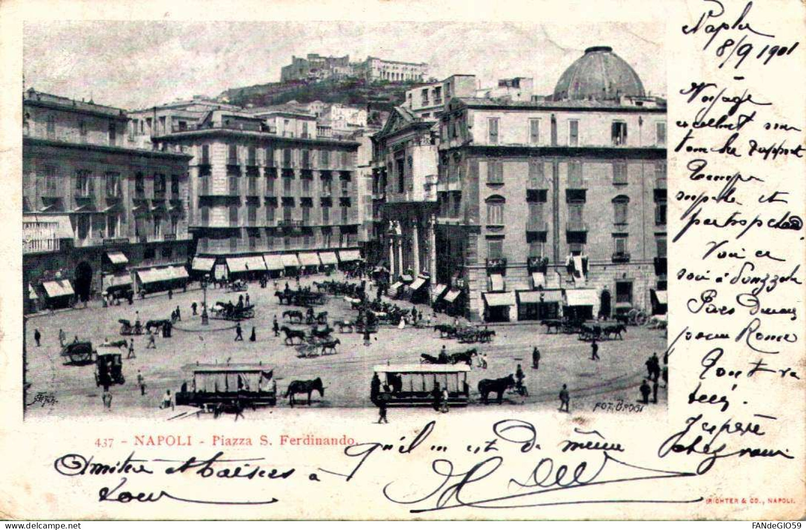 NAPOLI , PIAZZA S. FERDINANDO E GALLERIA UMBERTO / 1901  /// 4 - Napoli (Napels)