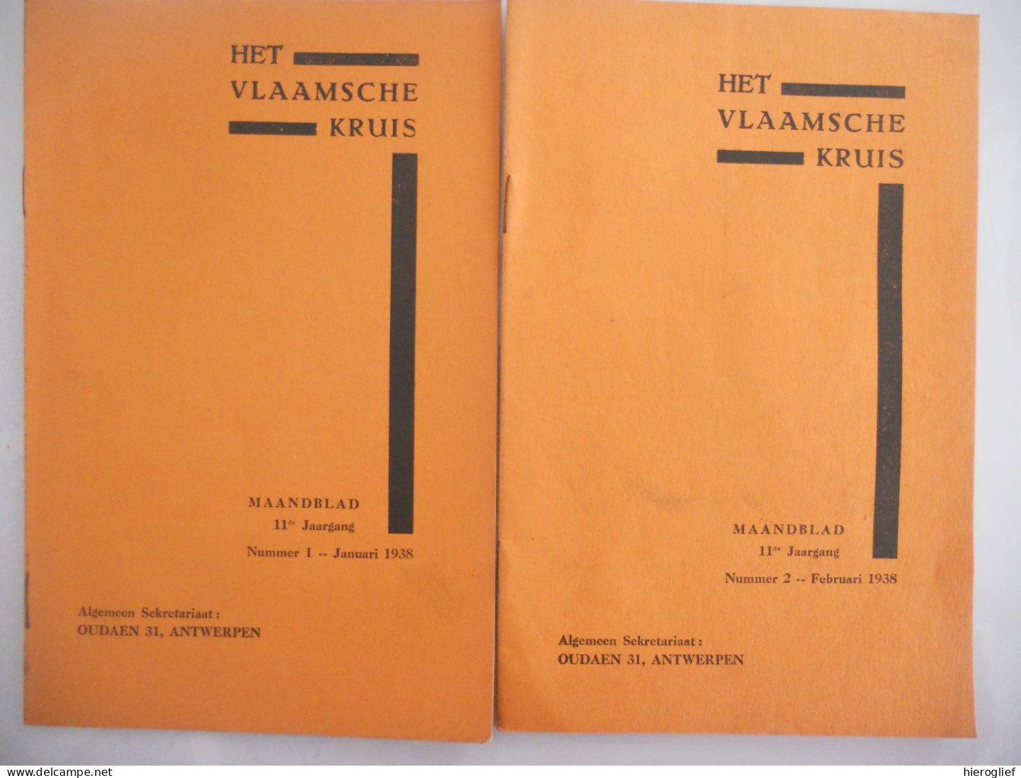 HET VLAAMSCHE KRUIS - Maandblad 1938 Nr 1 + 2 - Secretariaat Oudaen 31 Antwerpen / Vlaams Kruis EHBO Gezondheid Medisch - Pratique