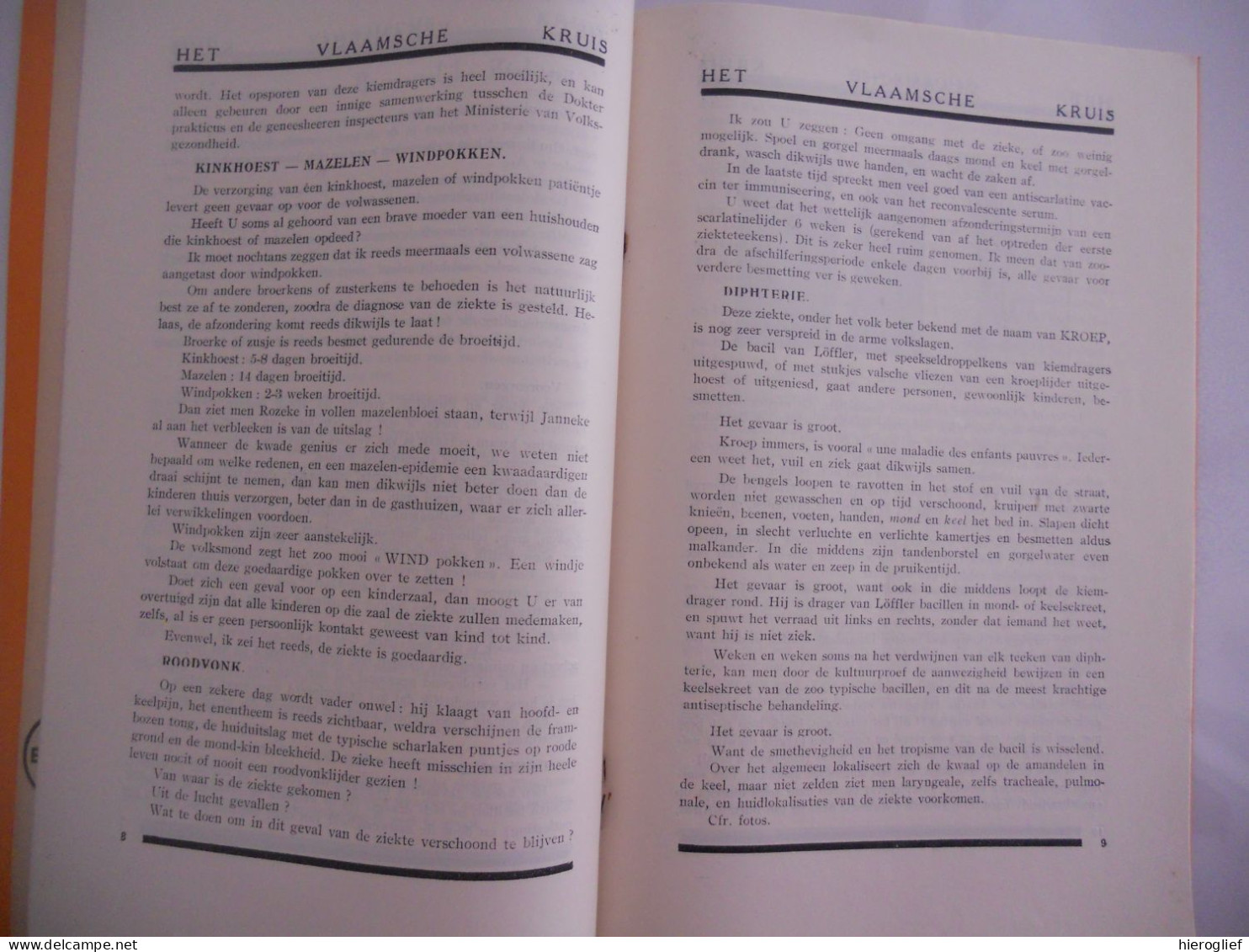 HET VLAAMSCHE KRUIS - Maandblad 1938 Nr 1 + 2 - Secretariaat Oudaen 31 Antwerpen / Vlaams Kruis EHBO Gezondheid Medisch - Practical