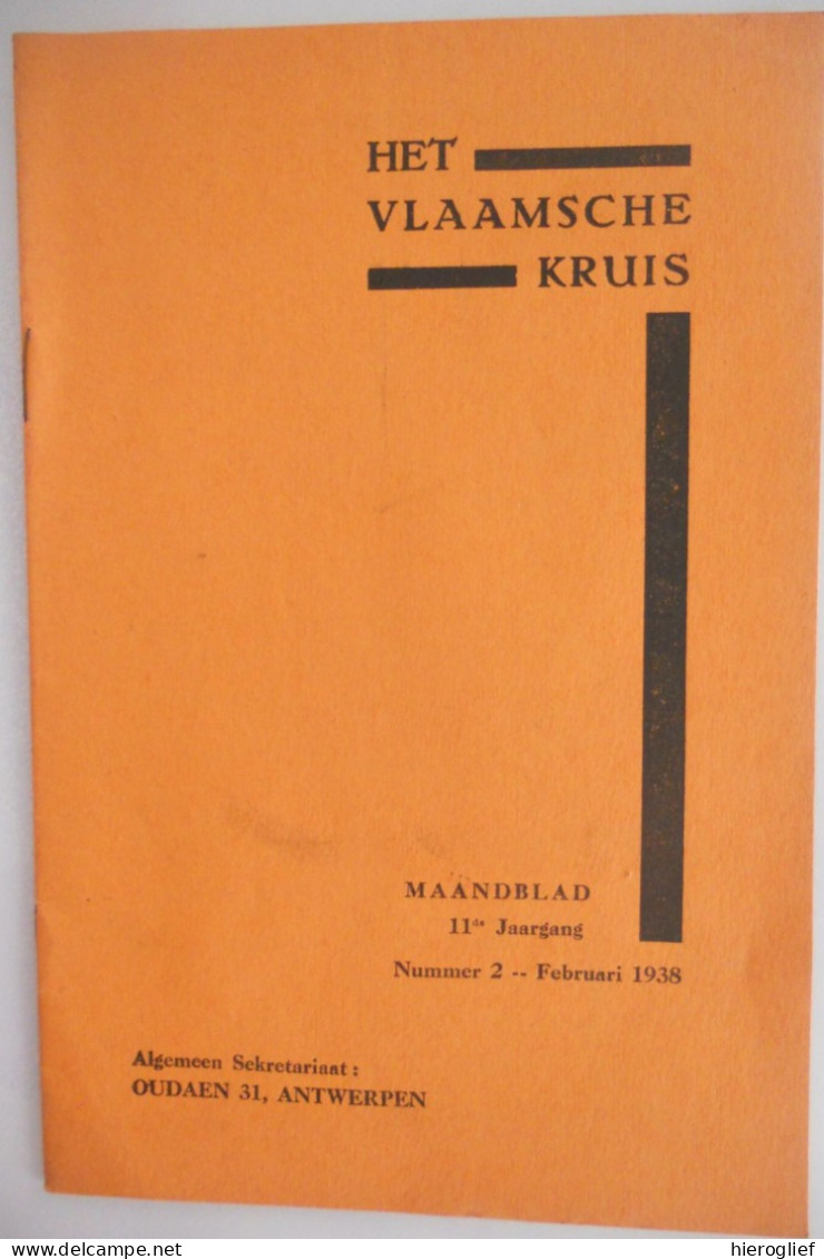 HET VLAAMSCHE KRUIS - maandblad 1938 nr 1 + 2 - secretariaat Oudaen 31 Antwerpen / Vlaams kruis EHBO gezondheid medisch