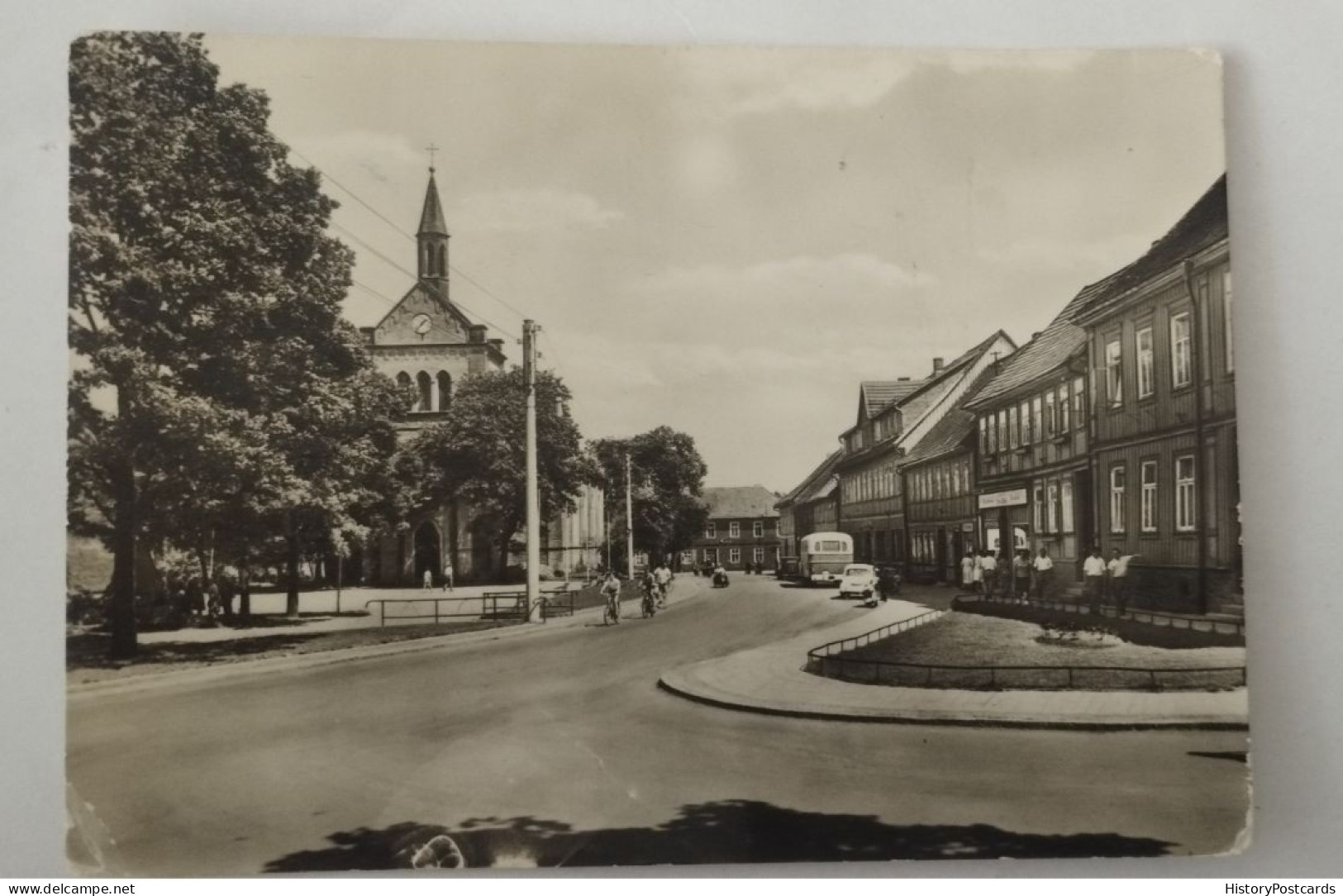 Hasselfelde, Am Markt, Gaststätte, Alter Bus, DDR, 1967 - Wernigerode