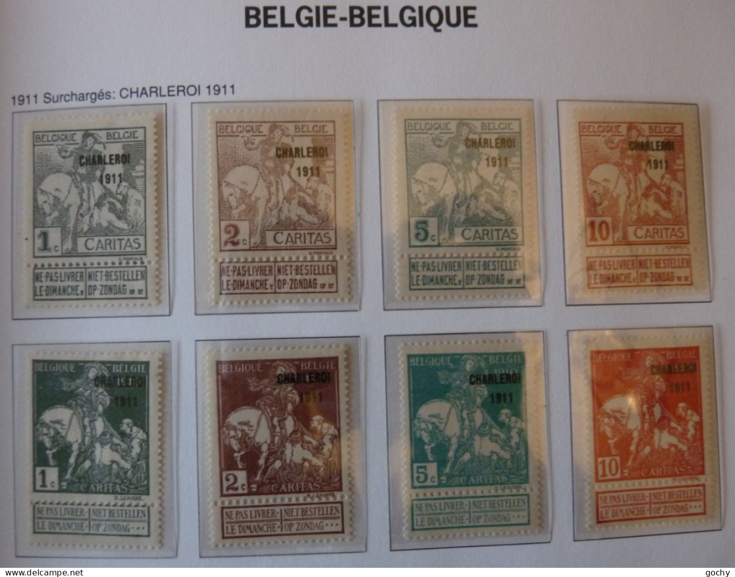 Belgium N° 100 / 107 *   1911  Cat: 90 € - 1910-1911 Caritas