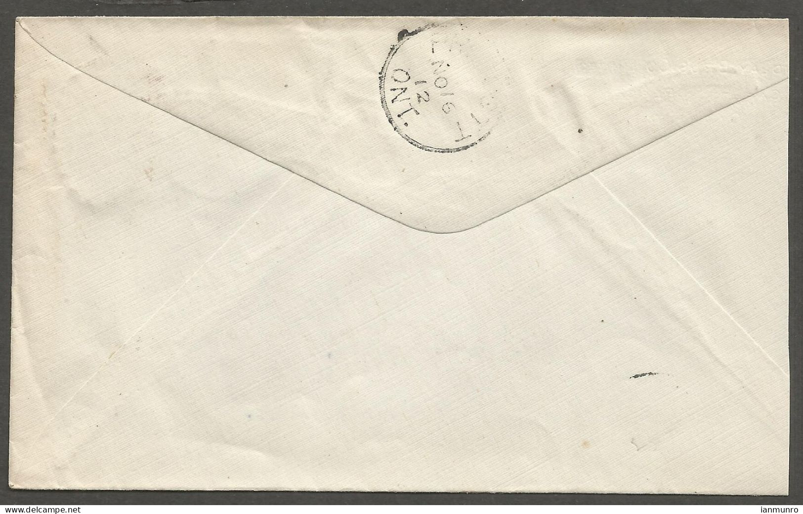 1912 Findlay Bros Corner Card Cover 2c Admiral Duplex Carleton Place To Prescott Ontario - Postal History