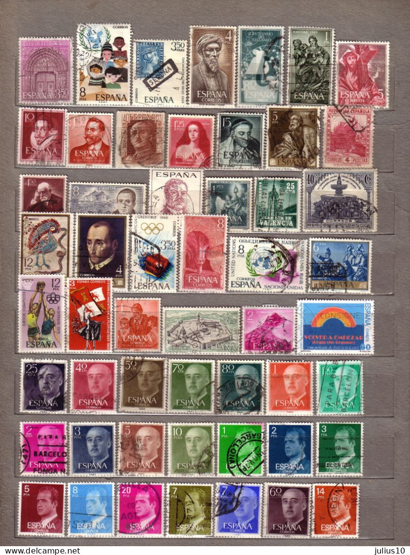 SPAIN ESPANA 53 Used (o) Different Stamps #1588 - Colecciones