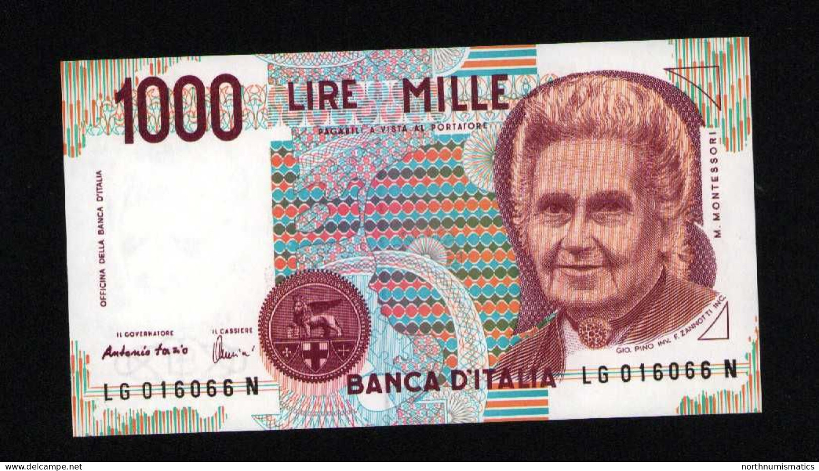 Italy 1000 Lire Unc 3 October1990 Prefix LG---N - Altri & Non Classificati