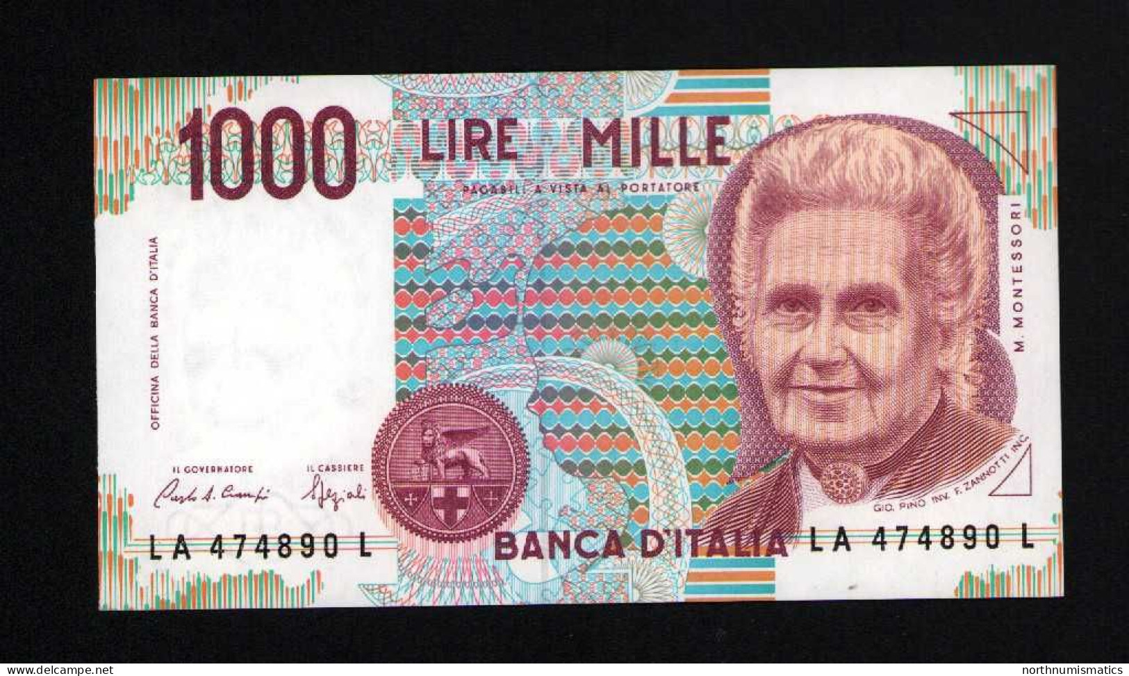 Italy 1000 Lire Unc 3 October1990 Prefix LA---L - Andere & Zonder Classificatie