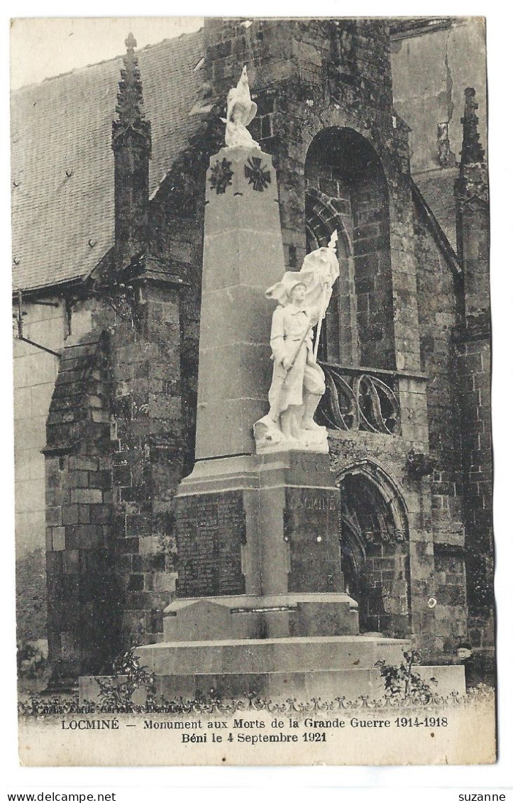 LOCMINÉ - Monument Aux Morts De La Grande Guerre 1914-1918 - Béni 1921 - Locmine