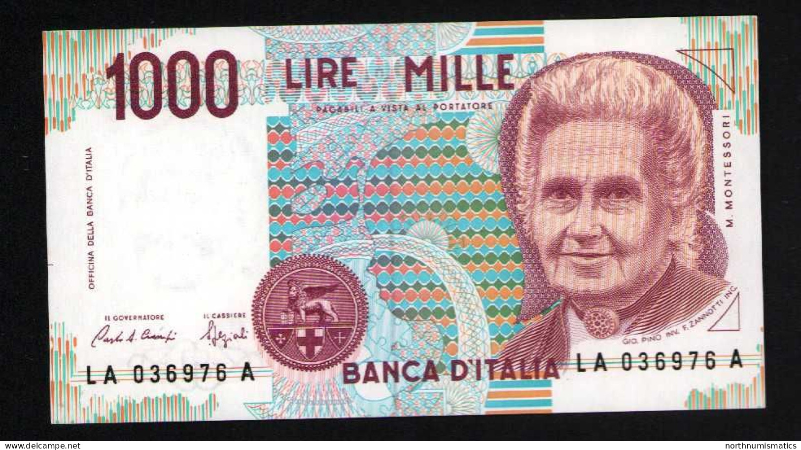 Italy 1000 Lire Unc 3 October1990 Prefix LA--A - Other & Unclassified