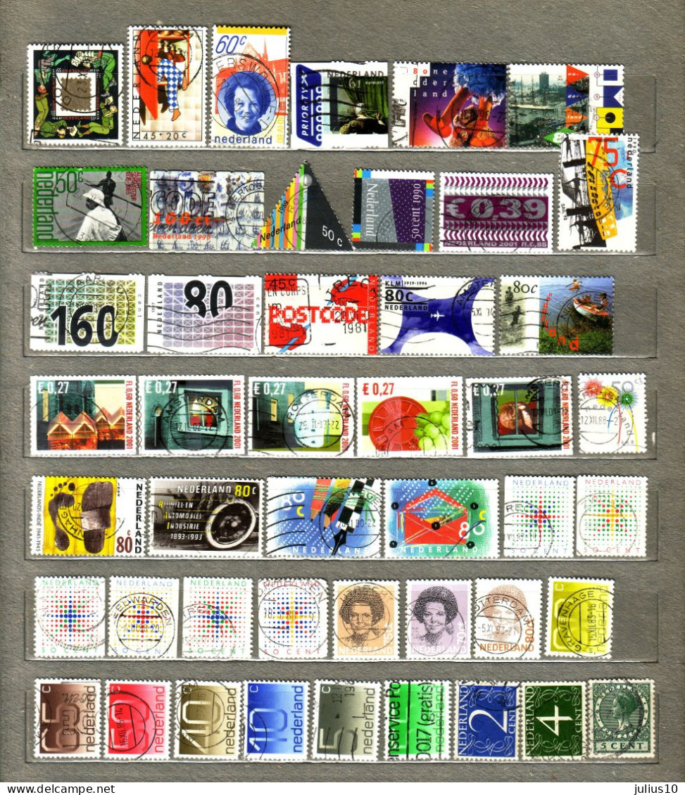 NETHERLANDS 46 Used (o) Different Stamps #1591 - Sammlungen
