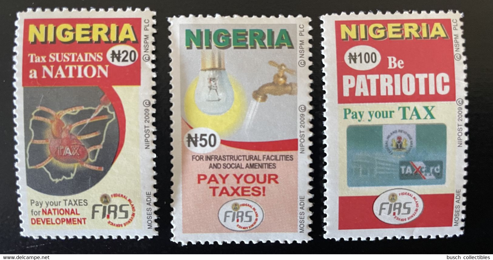 Nigeria 2009 / 2011 Mi. 854 / 856 Pay Your Taxes Tax Be Patriotric Steuer Impôt MNH** - Nigeria (1961-...)