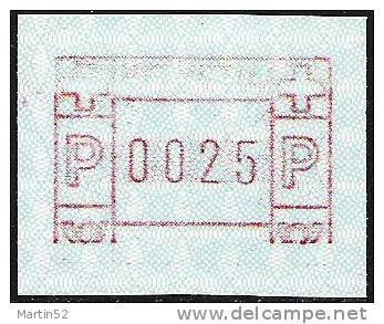 Schweiz Suisse FRAMA Von 1984: Zumstein 7 Michel 3.5  ** Abart "Teildruck" (Synthetic-Farbband - Typ Wallisellen) - Affranchissements Mécaniques