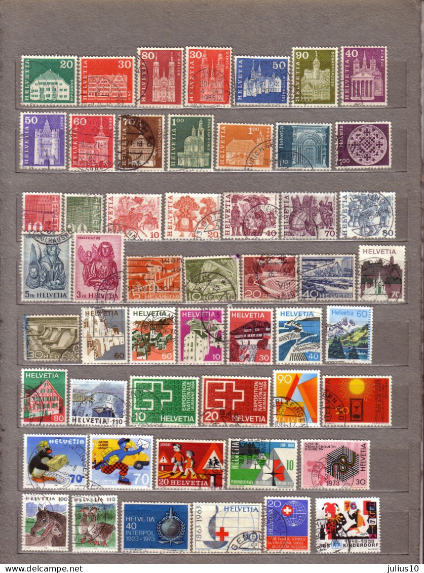 SWITZERLAND 52 Used (o) Different Stamps #1592 - Lotes/Colecciones