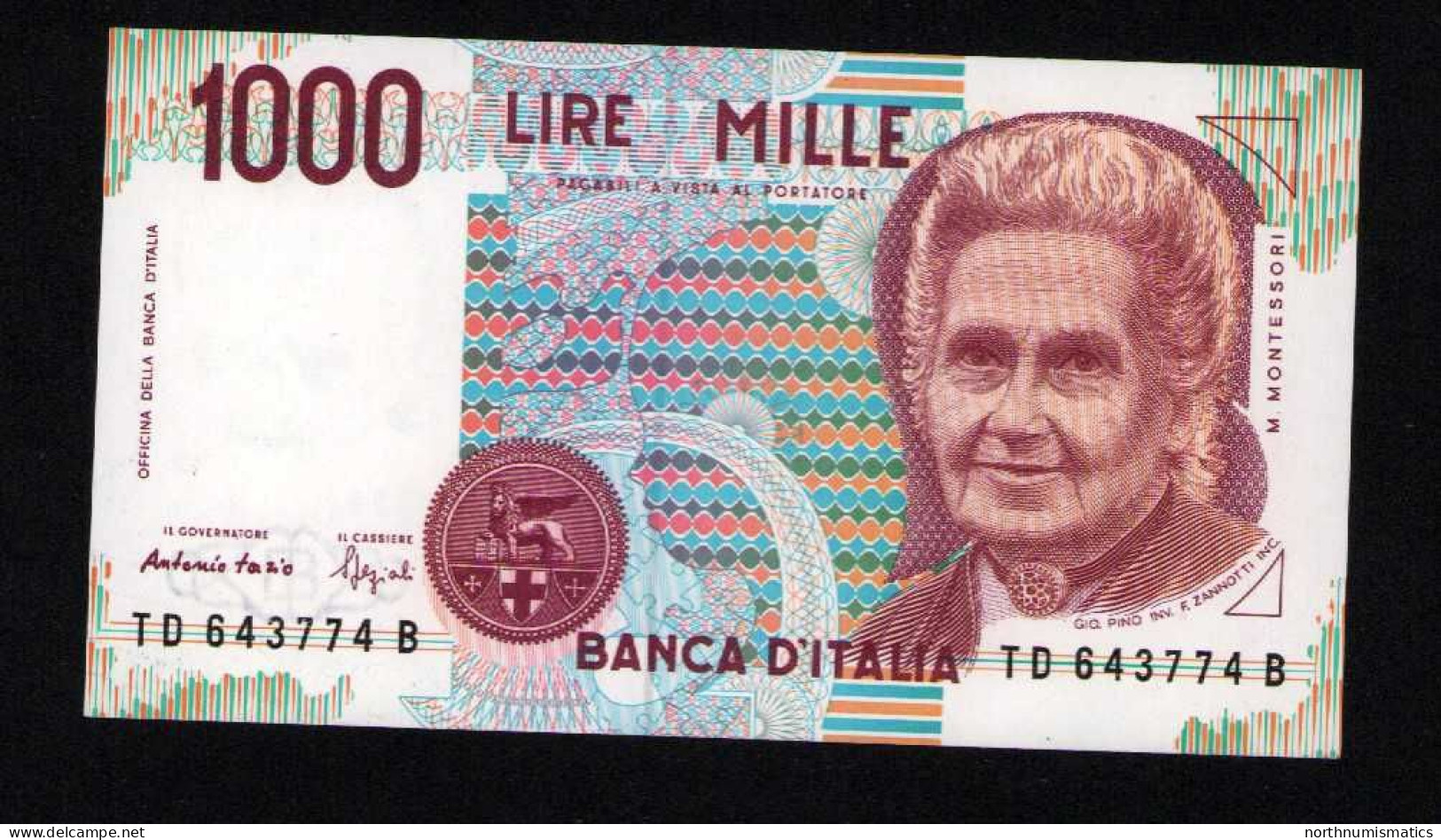 Italy 1000 Lire Unc 3 October1990 Prefix TD---B - Autres & Non Classés