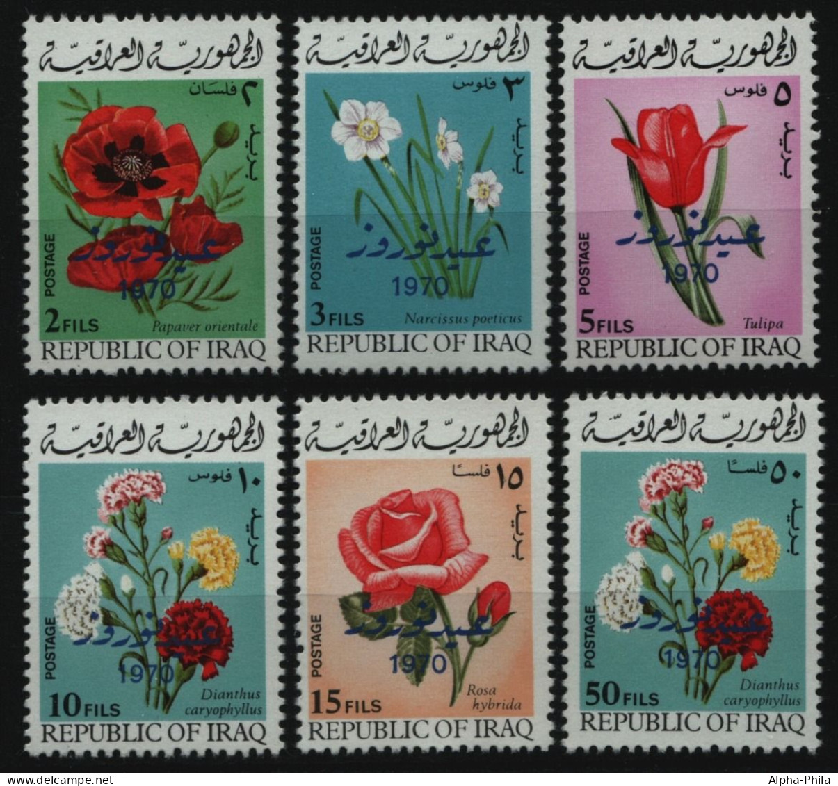 Irak 1970 - Mi-Nr. 589-594 ** - MNH - Blumen / Flowers - Iraq