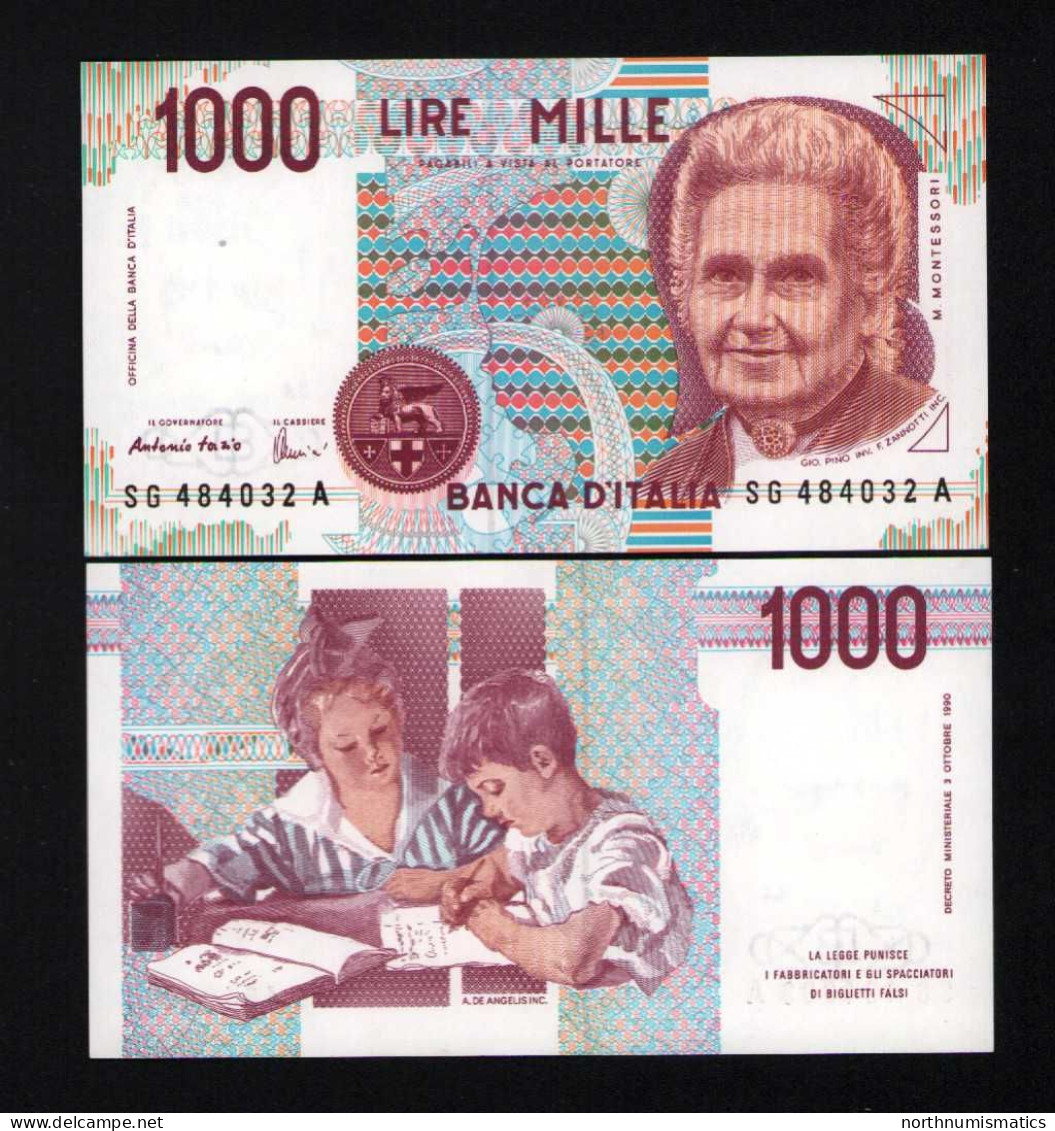 Italy 1000 Lire Unc 3 October1990 Prefix SG---A - Sonstige & Ohne Zuordnung