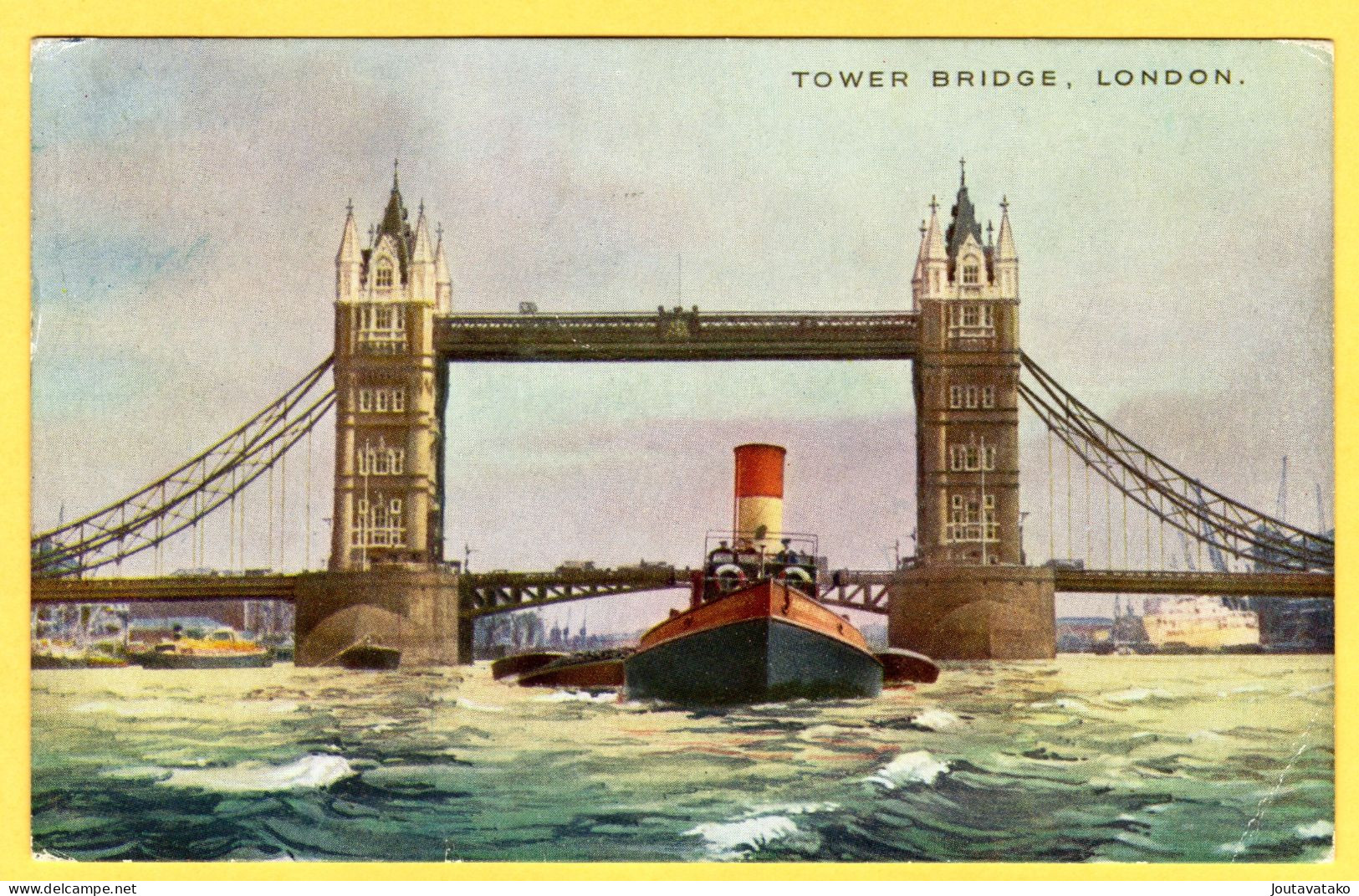 Ship Under Tower Bridge On The River Thames, London - Tugboats