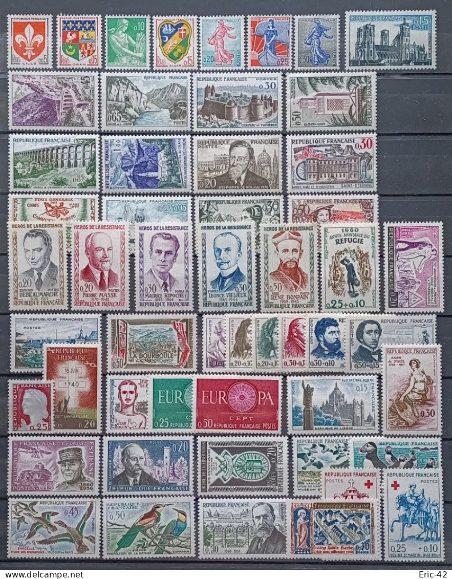 FRANCE 1960. Année Complète (53 Timbres) Neuf** MNH - 1960-1969